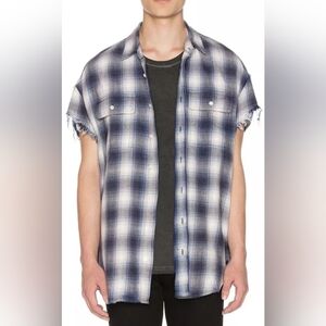 NWT R13 plaid shirt in blue